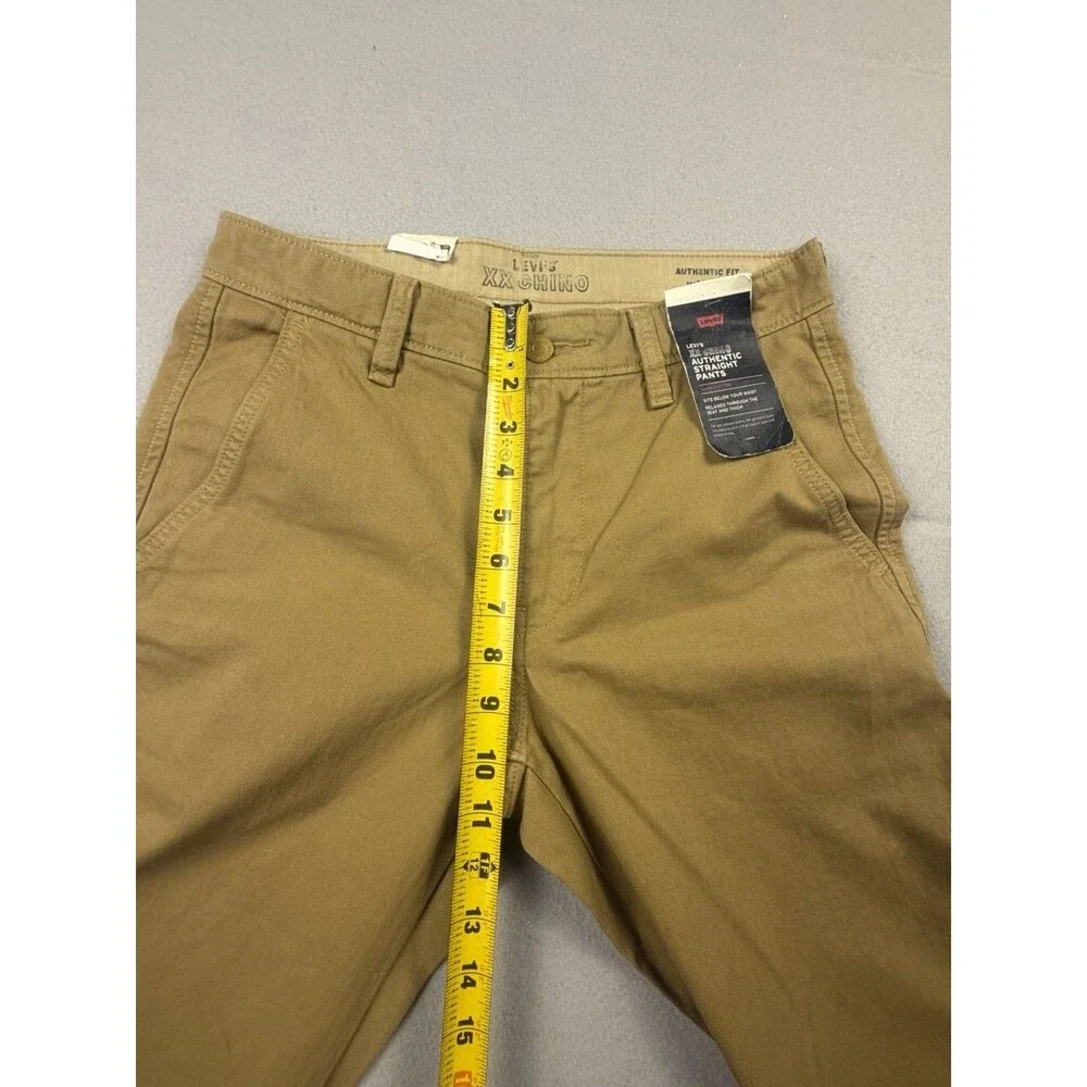 Levi's XX Chino Relaxed Fit Twill Chino Pants Tan Straight Leg Pockets 28